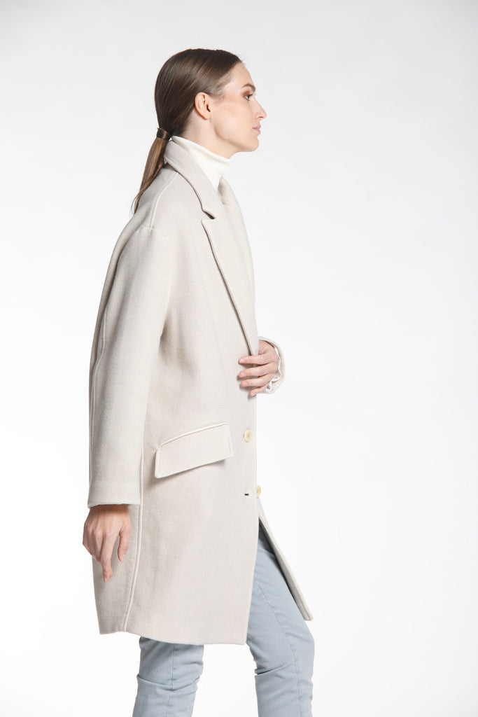 Image 3 de manteau femme en laine couleur glace, modèle Isabel Coat par Mason's