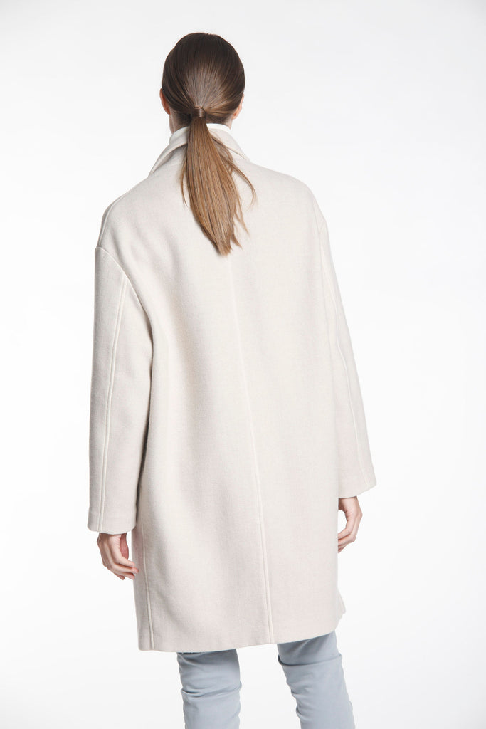 Image 4 de manteau femme en laine couleur glace, modèle Isabel Coat par Mason's