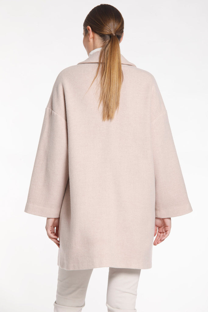 Image 5 d'un manteau femme en laine rose clair modèle Noemi par Mason's.