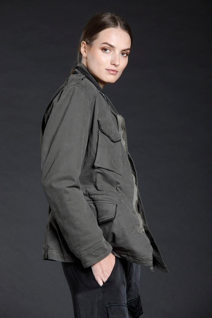 Image 5 de veste femme en gabardine vert modèle Icon Field de Mason's 