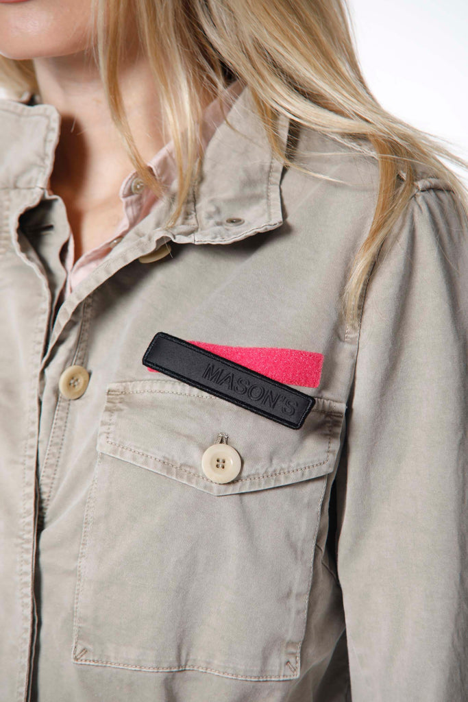 Eva Veste militaire pour femme en coton icon wash avec coulisse et patch