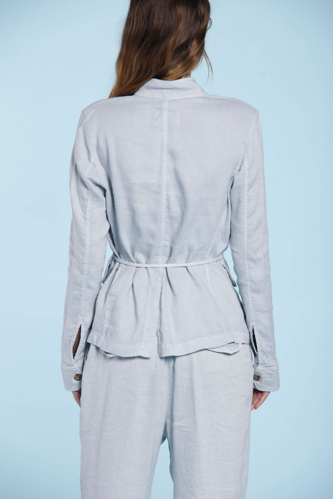Karen Veste militaire femme en lin et viscose avec grandes poches