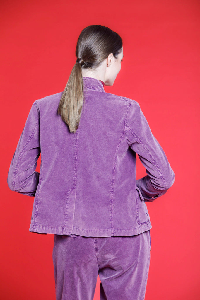 Image 5 de Veste femme en velours violet 1000 rayures modèle Karen par Mason's