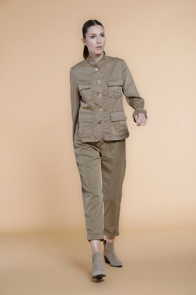 Karen Veste militaire  pour femme en sweat  stretch avec grandes poches