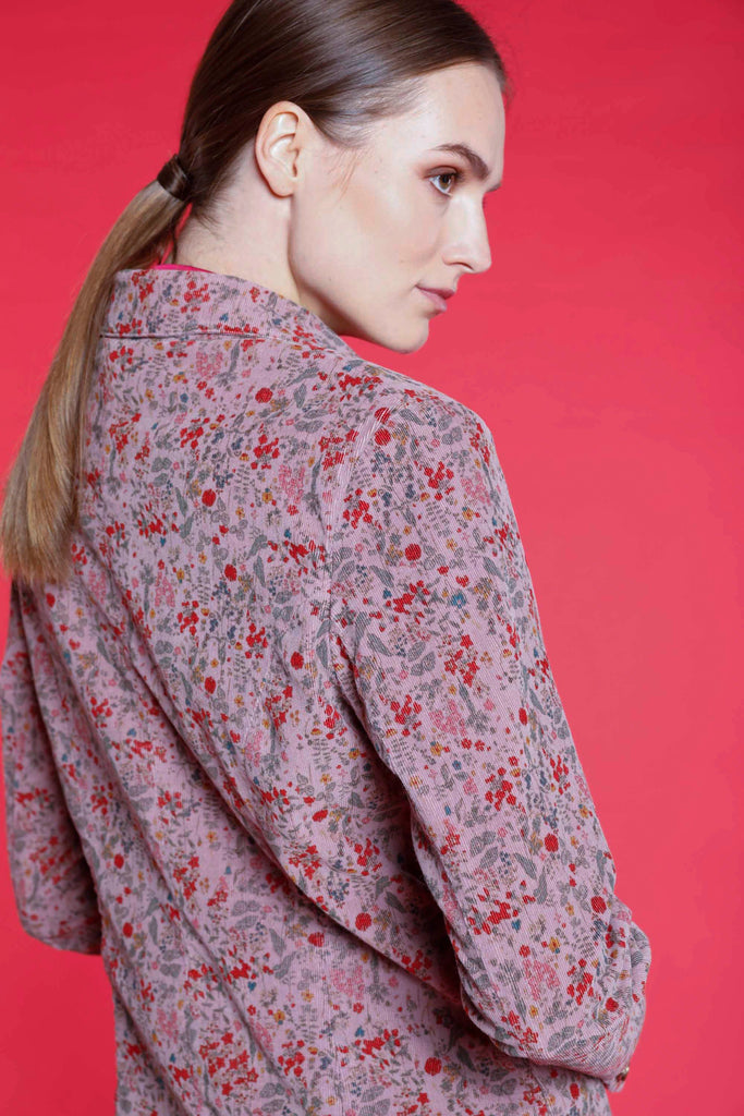 Image 5 d'un blazer femme en velours poudré à motif fleuri modèle Theresa par Mason's