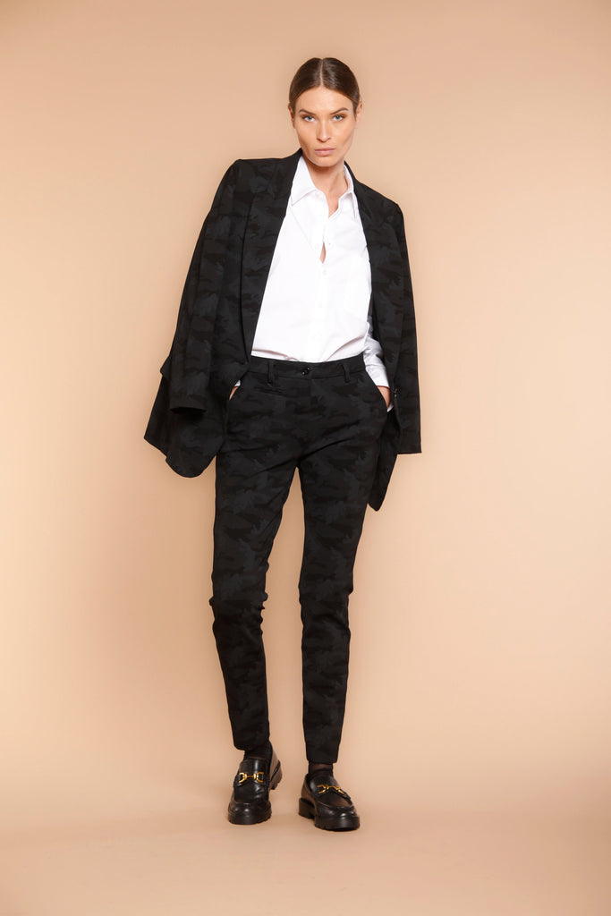 Image 2 de veste femme en jersey noir avec motif pattern modèle Letizia de Mason's 