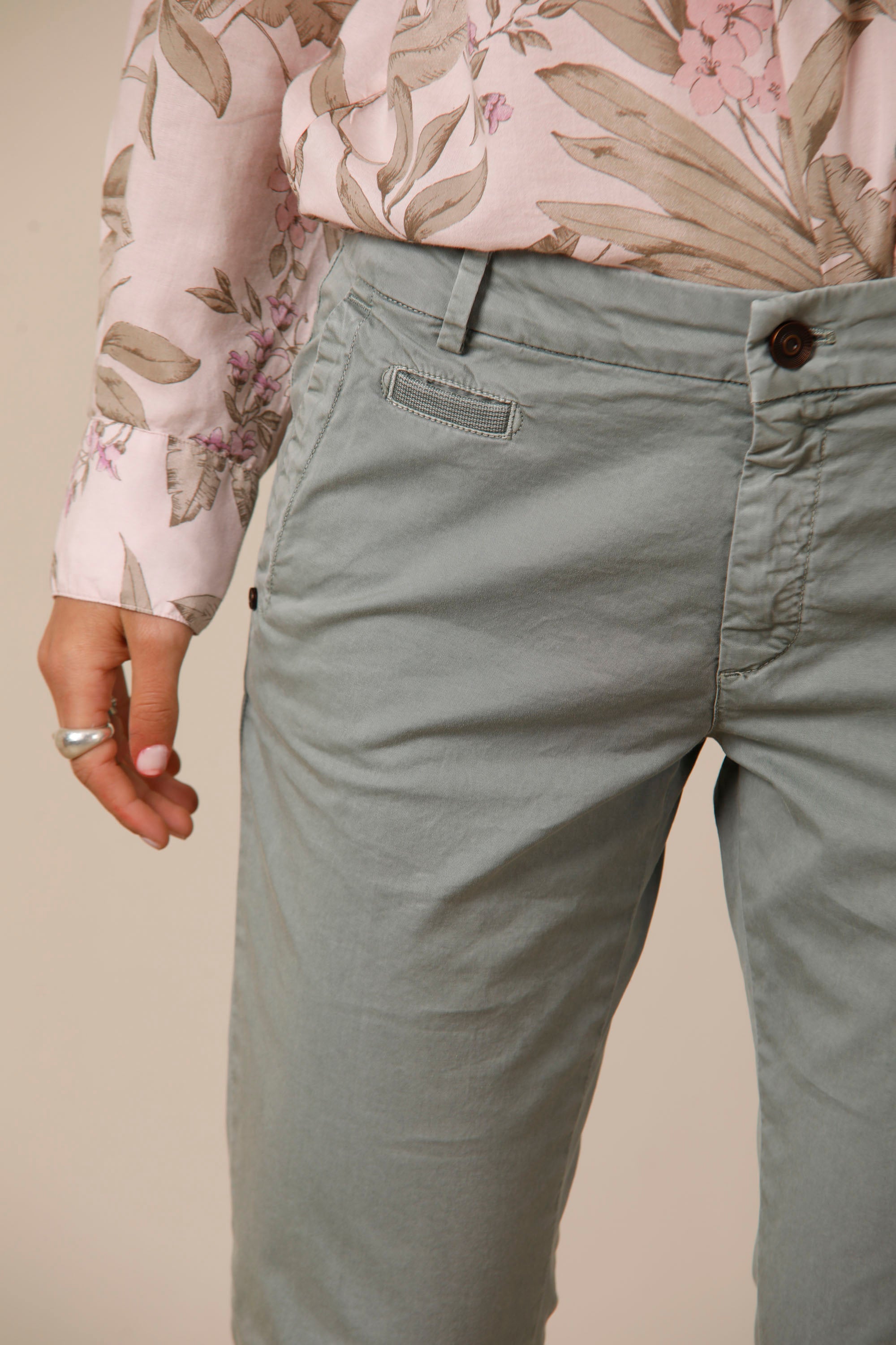 Jaqueline Archivio pantalone chino donna in cotone Icon Washes curvy