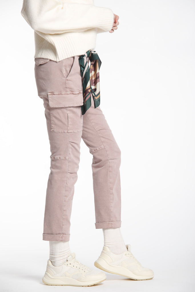 image 3 de pantalon cargo femme en satin chair modèle Chile City de Mason's 