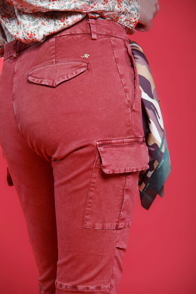 Image 3 de pantalon cargo femme en satin fuchsia modèle Chile City de Mason's 