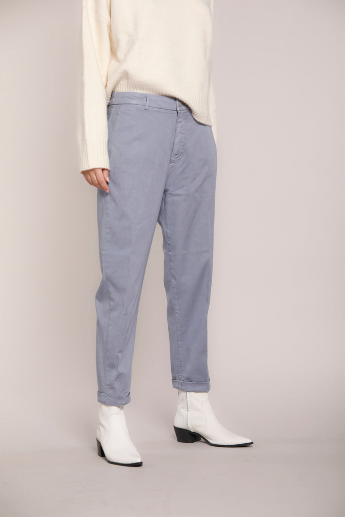 Immagine 2 di pantalone chino donna in twill colore grigio modello New York Cozy di Mason's