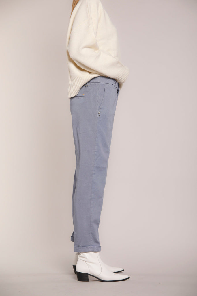 Immagine 3 di pantalone chino donna in twill colore grigio modello New York Cozy di Mason's