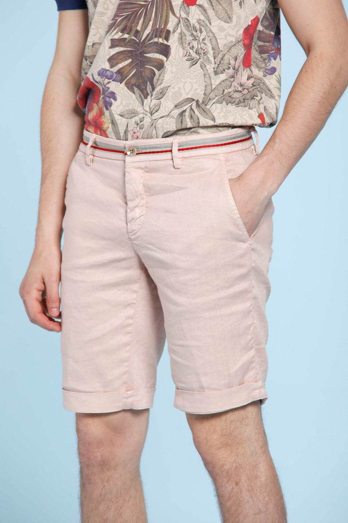 Torino Oxford chino bermudas homme en coton et lin regular fit