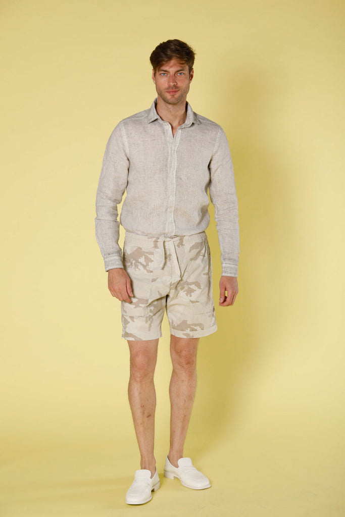 Image 2 de chemise homme à manche longue en lin chanvre modéle Torino par Mason's