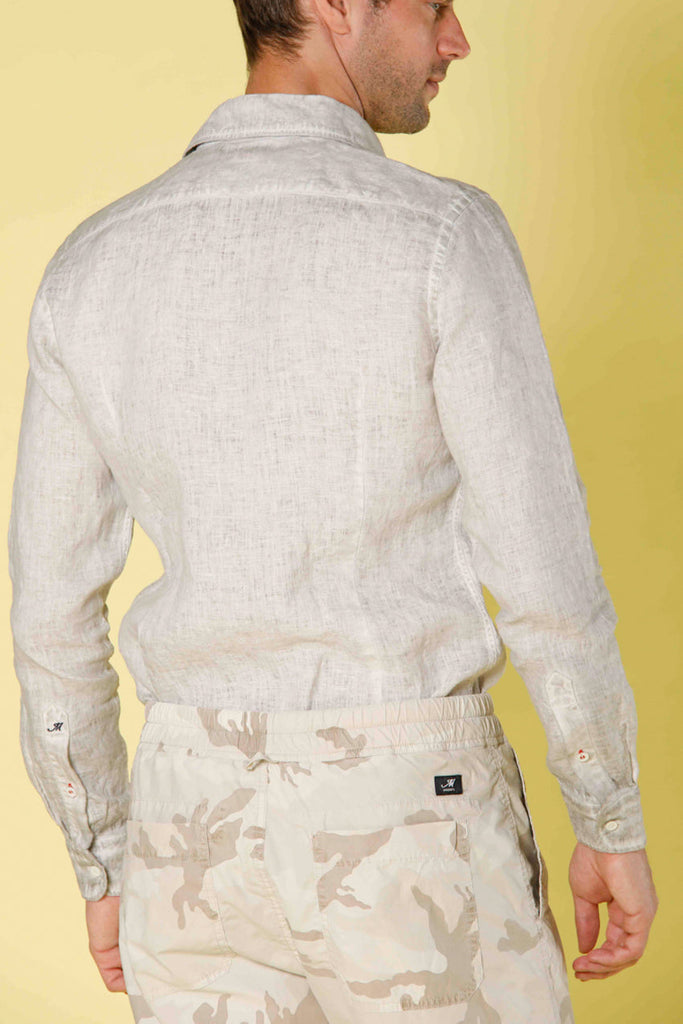 Image 4 de chemise homme à manche longue en lin chanvre modéle Torino par Mason's