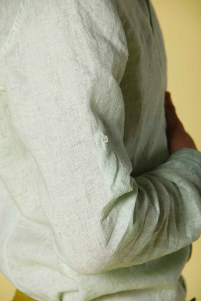 Image 2 de chesmise veste a mache longue en lin couleur antiqua modéle Porto par Mason's