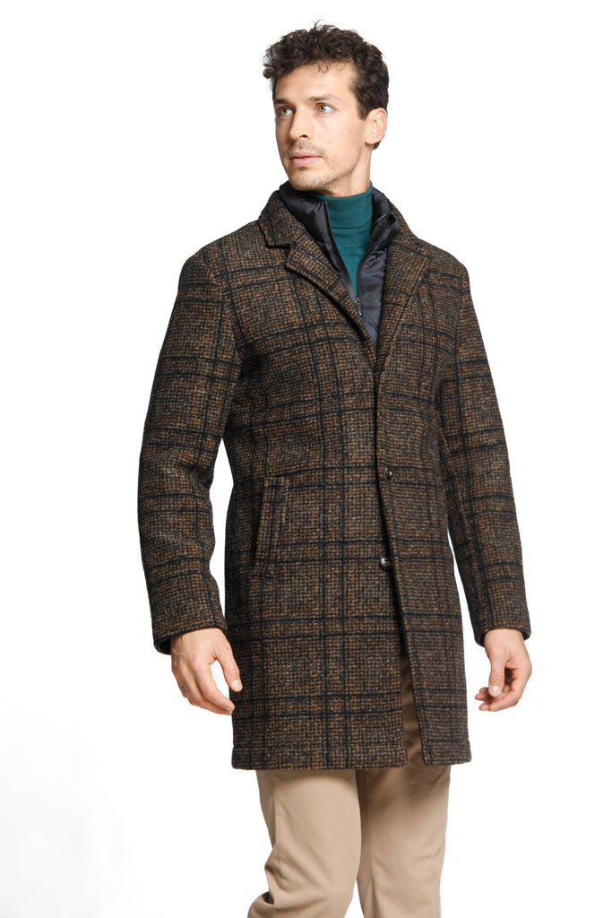 Los Angeles Manteau homme en laine avec motif micro galles