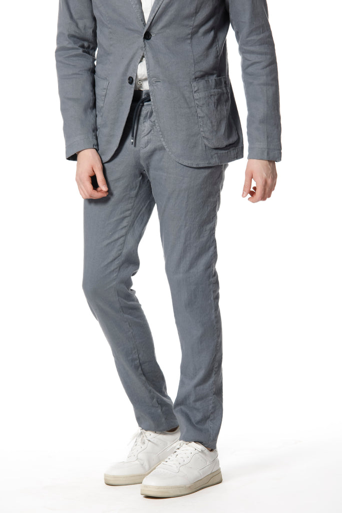 Milano Jogger pantalon de jogging chino homme en lin et coton coupe extra slim