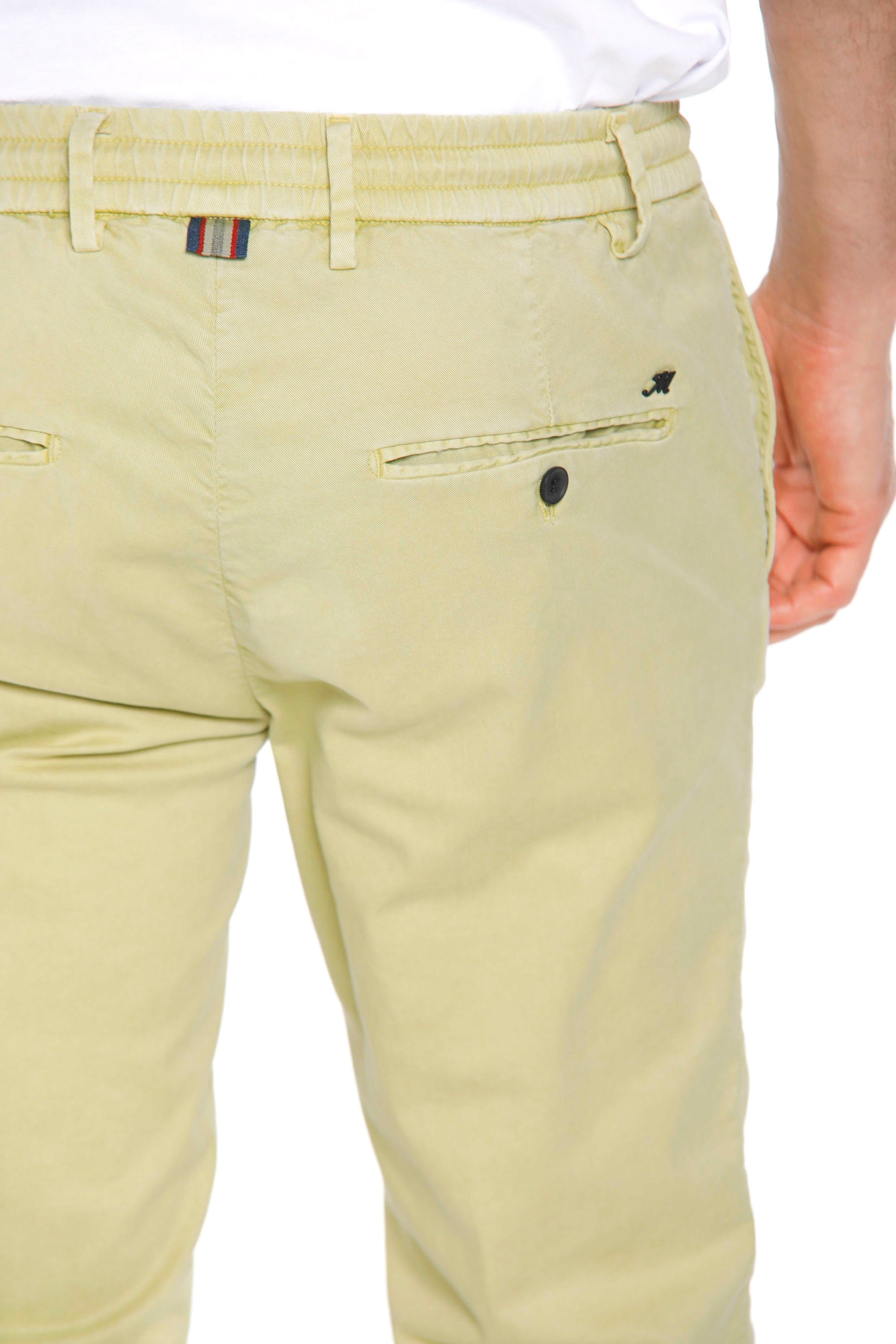 Milano jogger Pantalon de jogging chino pour homme en coton et tencel coupe extra slim