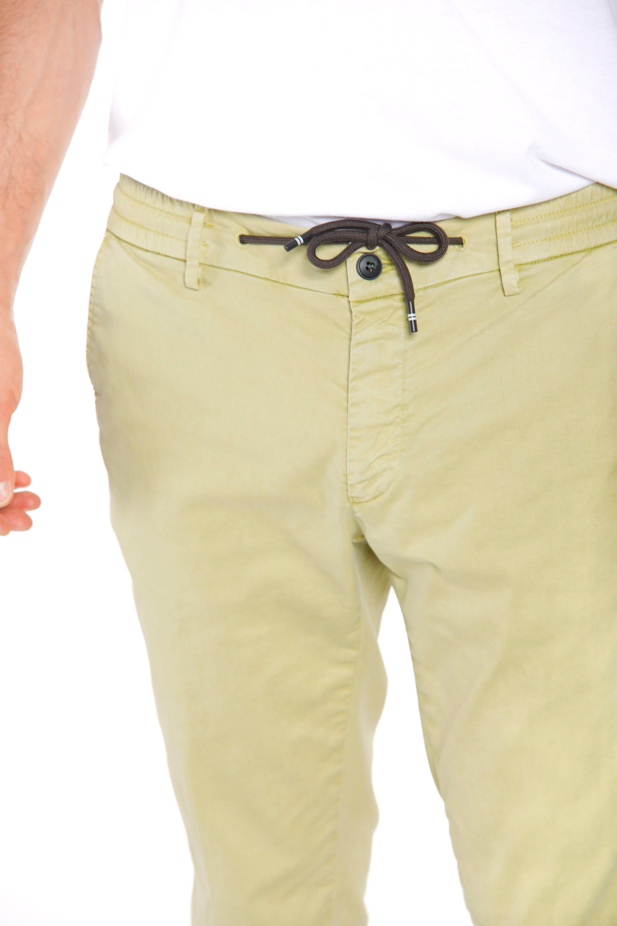 Milano jogger Pantalon de jogging chino pour homme en coton et tencel coupe extra slim