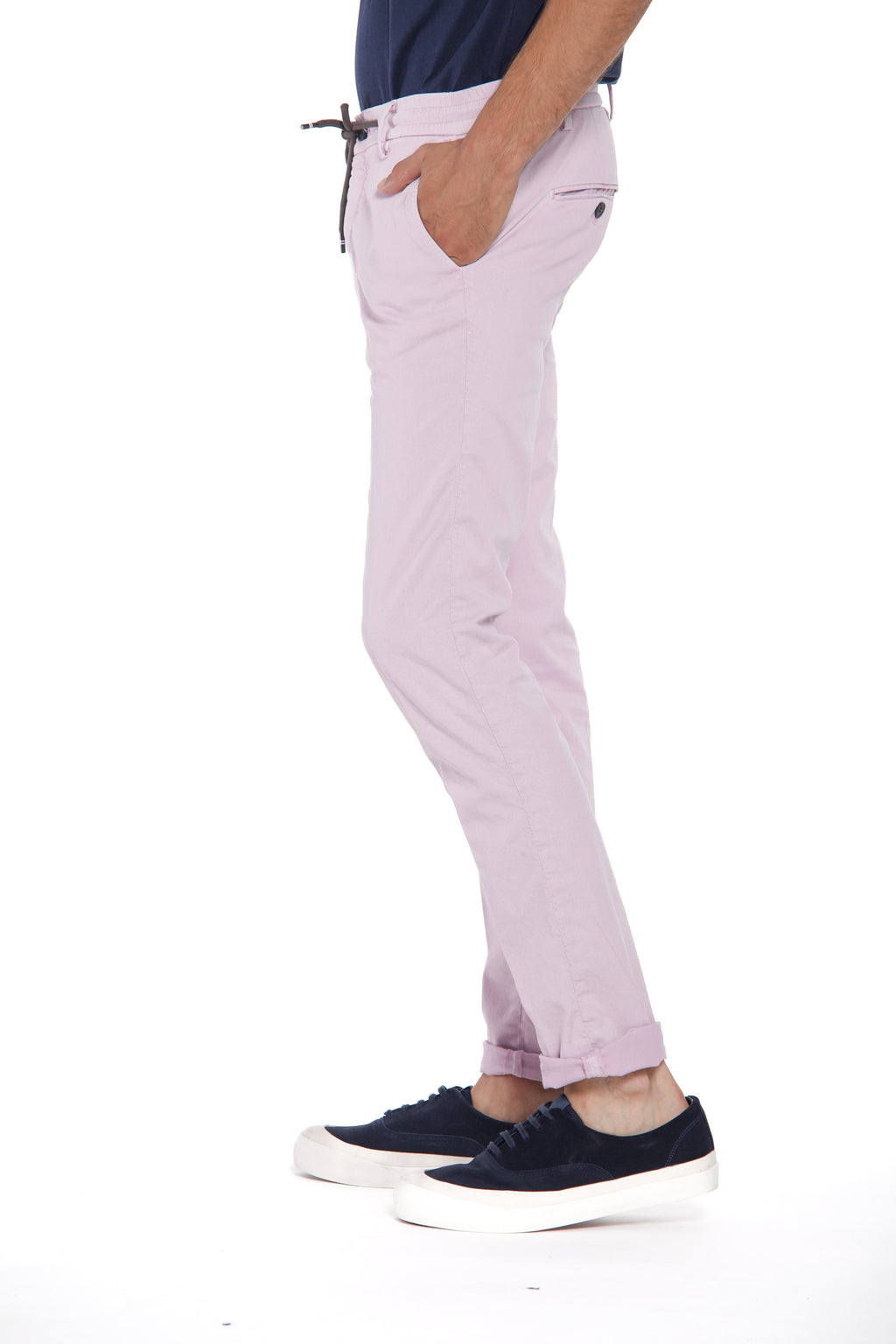 Milano Jogger pantalone chino jogger uomo in cotone e tencel extra slim fit