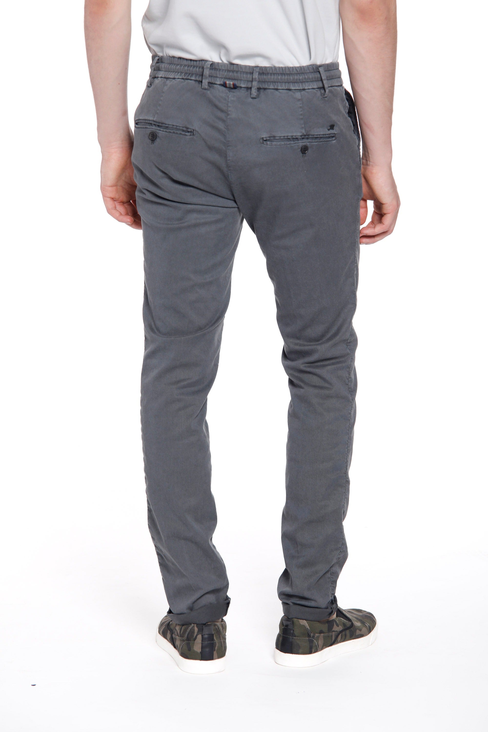 Milano jogger Pantalon de jogging chino pour homme en coton et tencel coupe extra slim