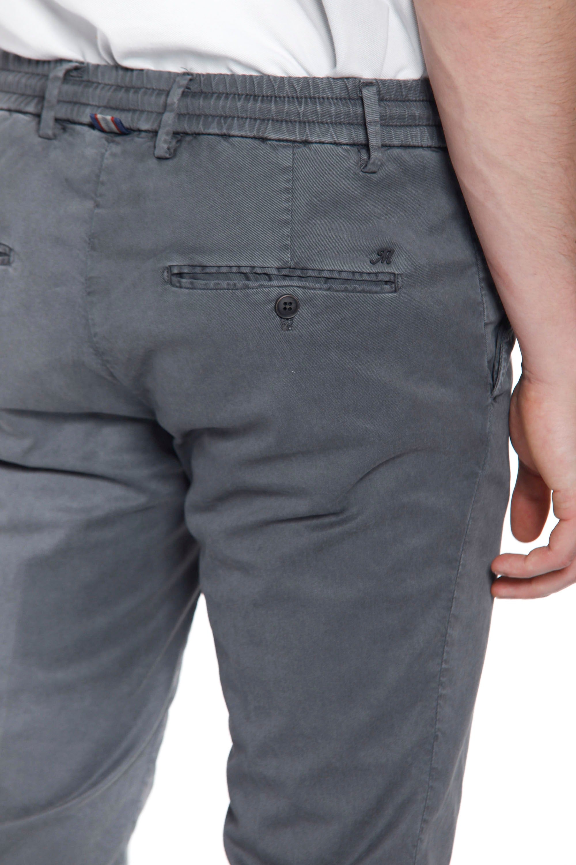 Milano jogger Pantalon de jogging chino pour homme en coton et tencel coupe extra slim