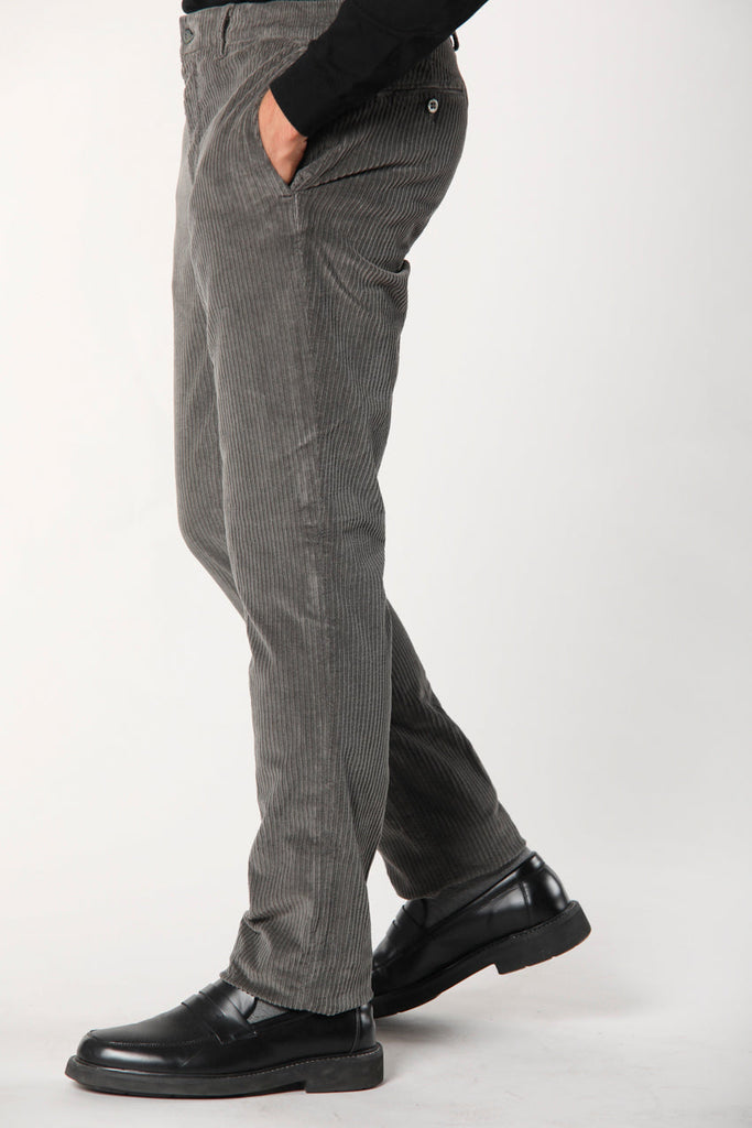 New York Pantalon chino homme en velours côtelé coupe regular