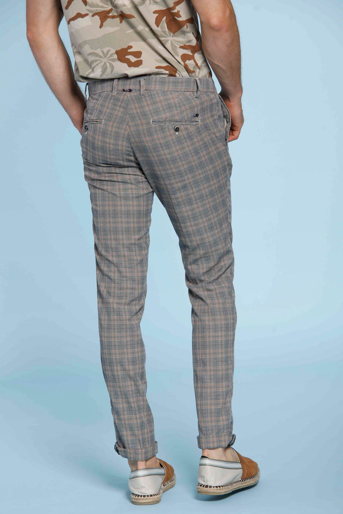 Milano Style Pantalon chino homme en coton et tencel et a motif galles extra slim