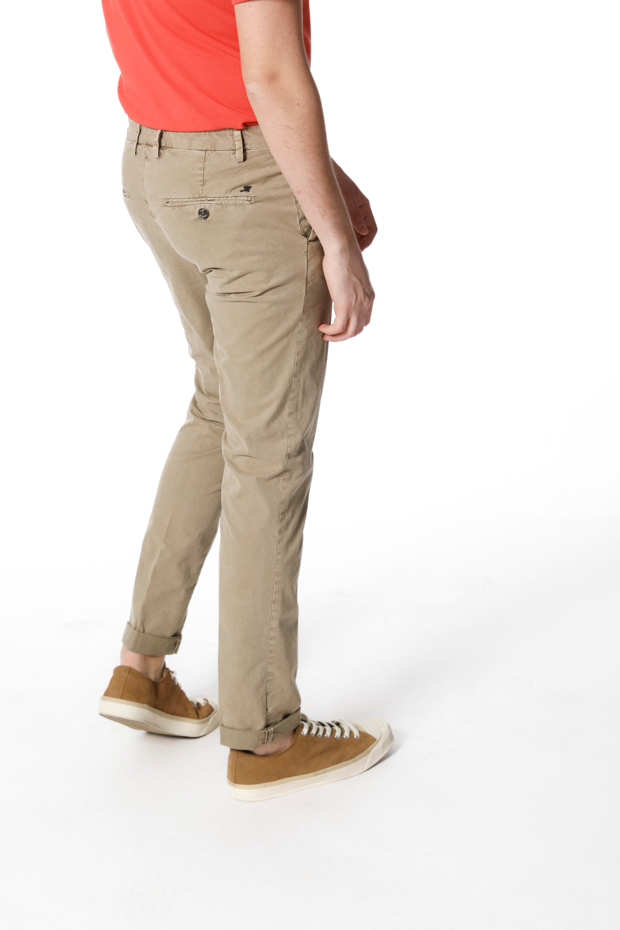 Milano Style Essential man chino pants in stretch cotton icon washing extra slim