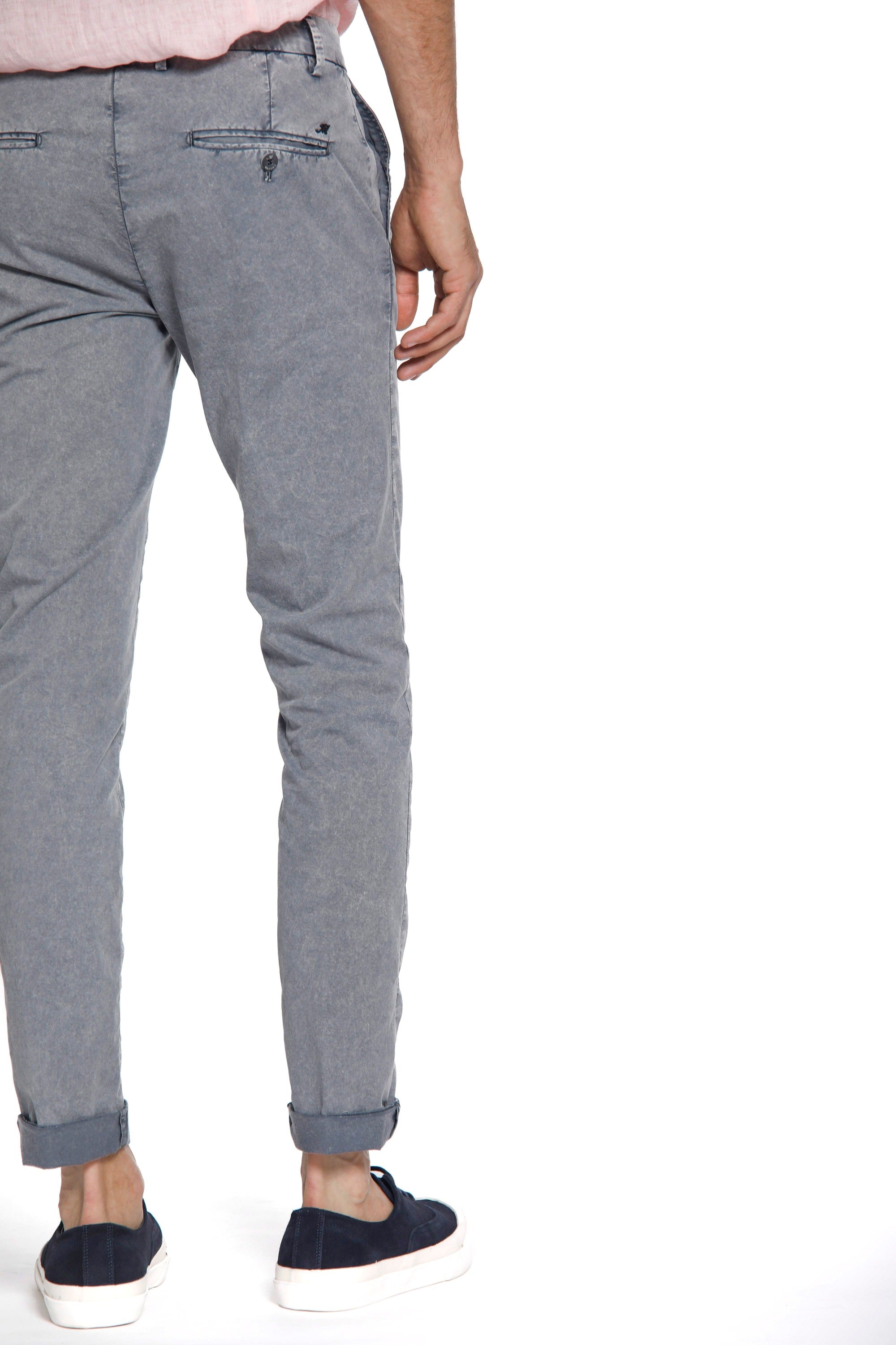 Milano Style Essential man chino pants in stretch cotton icon washing extra slim