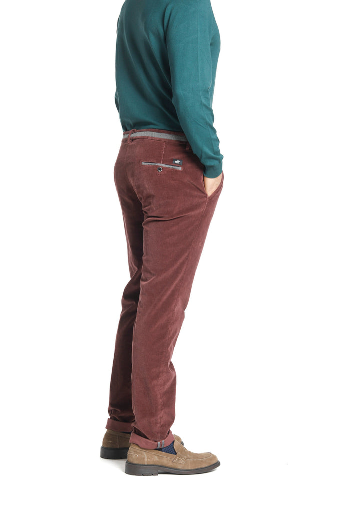 Torino University pantalon chino homme en velours à fines rayures 1500 coupe slim
