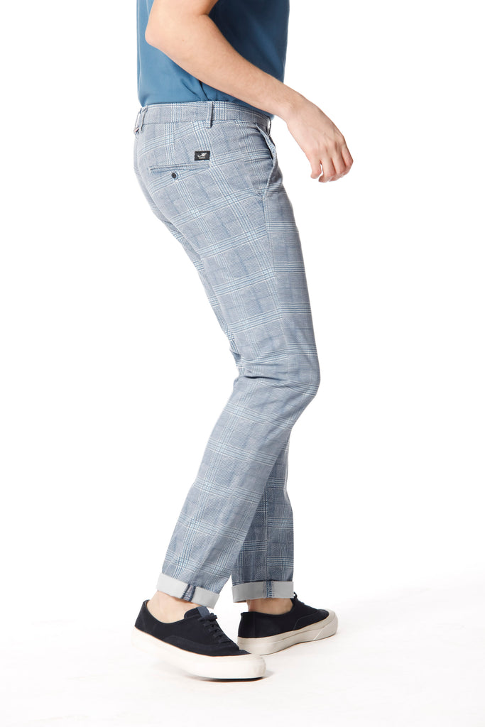 Torino Style Pantalon chino homme en twill de coton imprimé galles slim fit