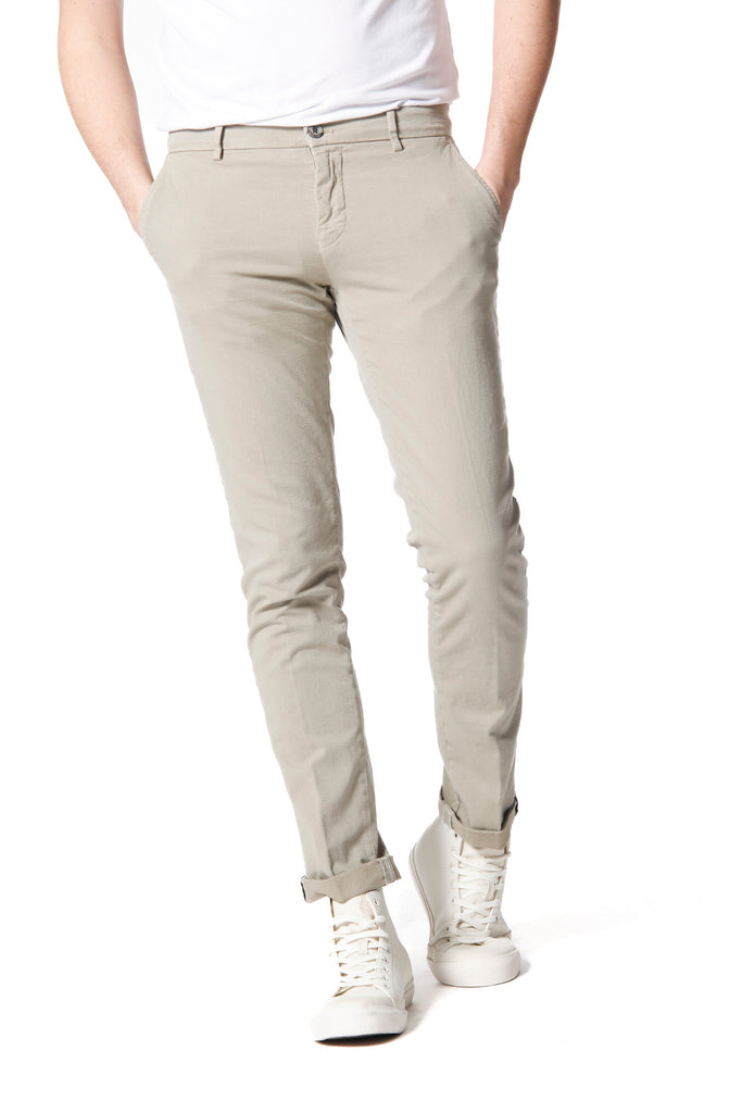 Milano Style Pantalon chino pour homme en jacquard extra slim fit